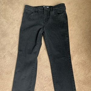 STS BLUE brand black jeans w/subtle cheetah print